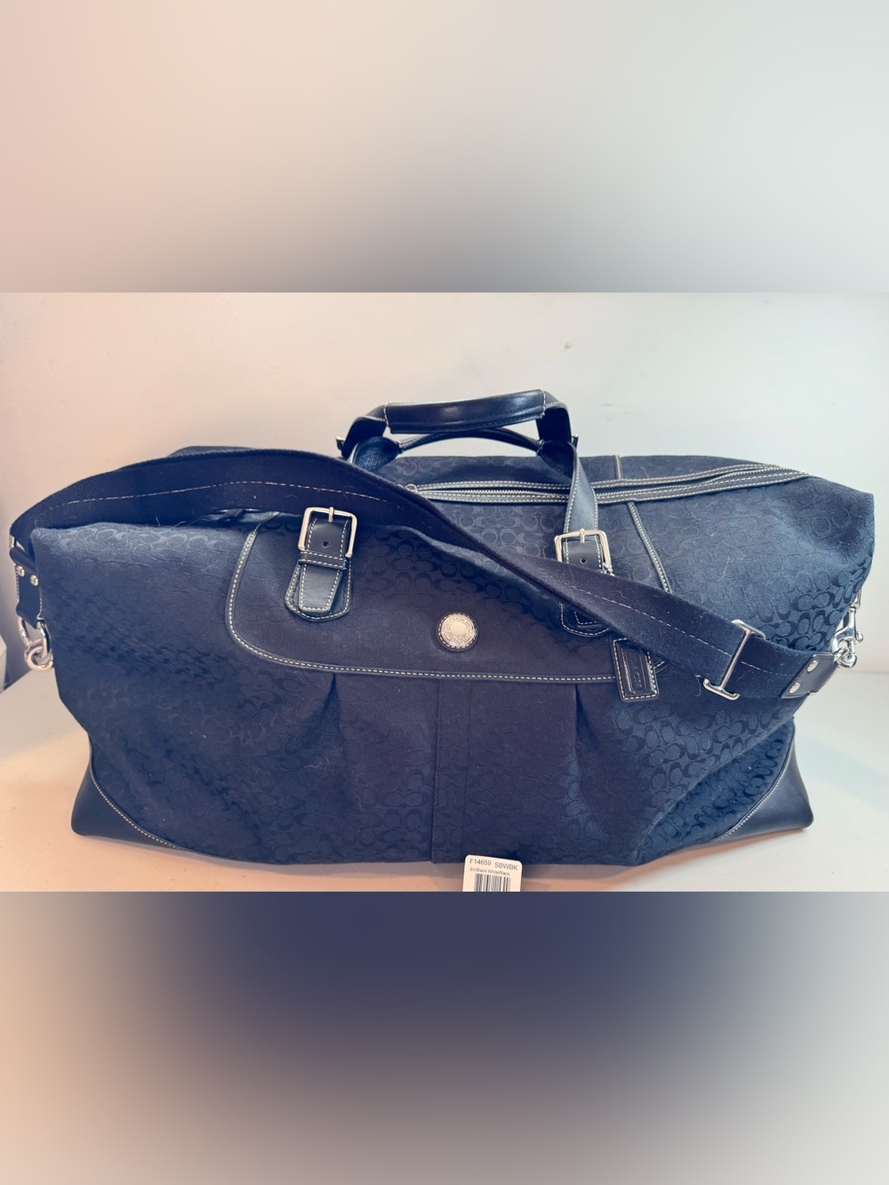 NWT Coach Legacy Large Duffle Bag with Leather Trim